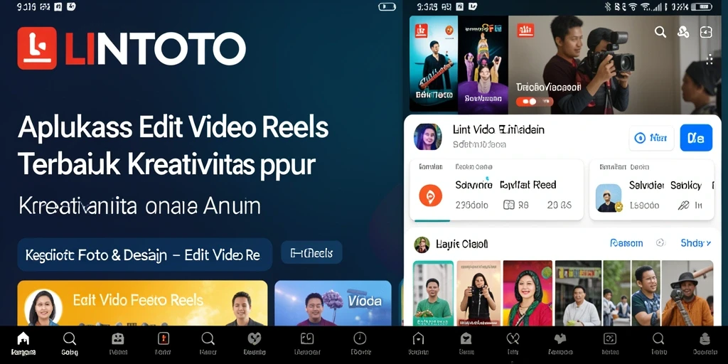 Tampilan antarmuka LINITOTO yang user-friendly saat mengedit video reels.