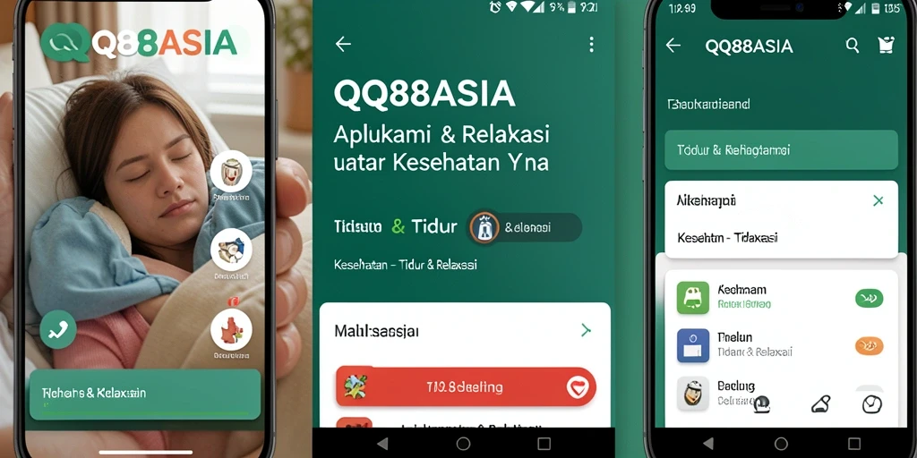 Antarmuka QQ88ASIA yang sederhana dan intuitif untuk tidur dan relaksasi.