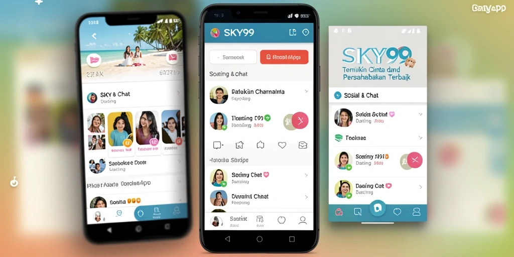 Tampilan antarmuka menarik dan mudah digunakan dari aplikasi Dating App.