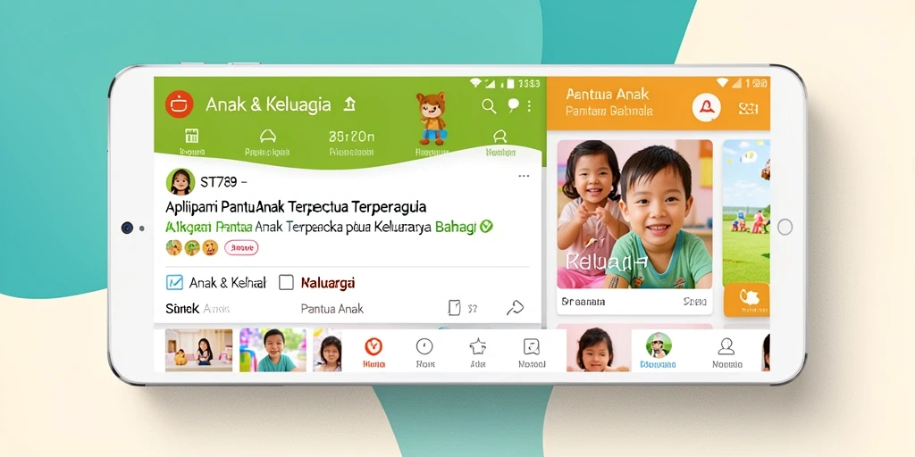 Tampilan antarmuka ST789 yang intuitif untuk memantau aktivitas anak.