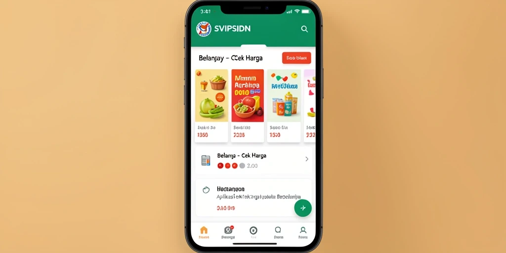 Tampilan antarmuka aplikasi SVIPSIDN dengan fitur Cek Harga yang mudah digunakan.